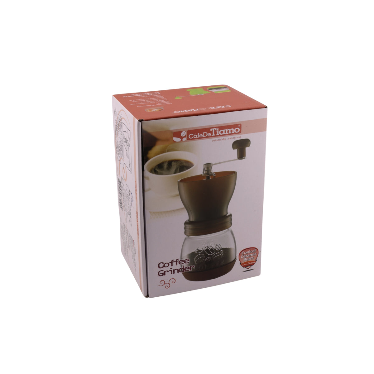 Cafe De Tiamo hand coffee grinder box