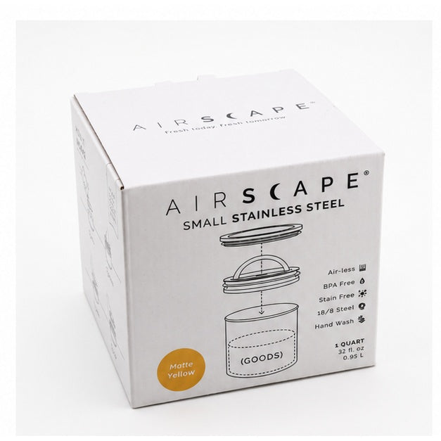 Airscape small stainless steel coffee canister box