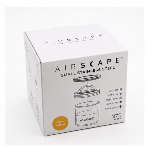 Airscape small stainless steel coffee canister box